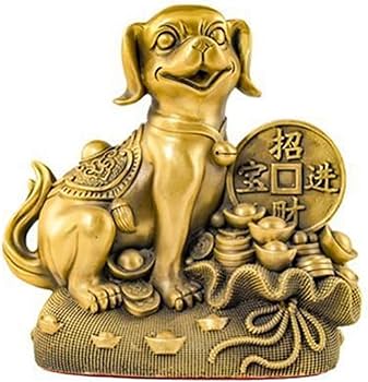 Amazon.co.jp: 干支 いぬ イヌ 置物 銅製 戌 犬 元寶 風水グッズ 風水